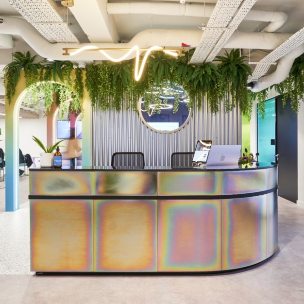 Reception at Oxford Street, Huckletree in Oxford Street