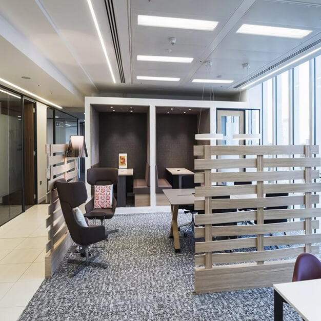 A breakout space at Kingdom Street, Regus, Paddington