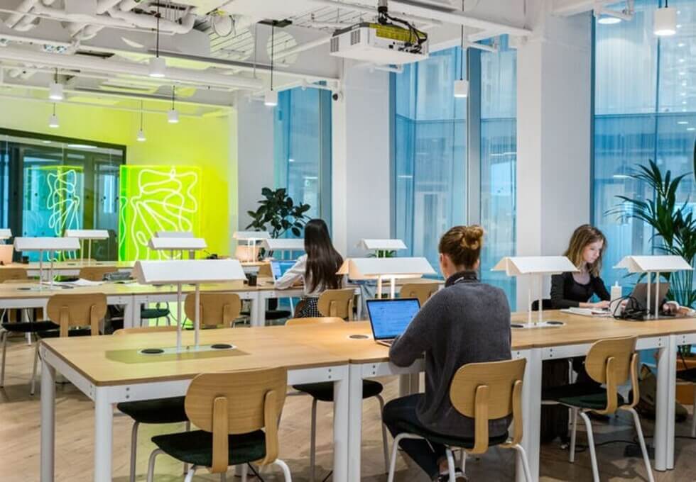 Enjoy the communal space in Merchant Square, WeWork in Paddington