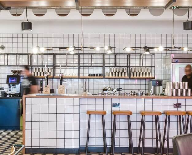 Kitchen at Eastbourne Terrace, WeWork in Paddington