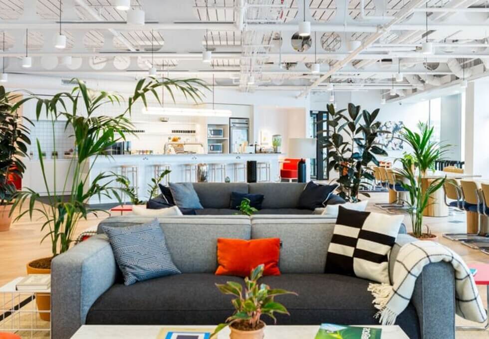 The breakout area on Merchant Square, WeWork in Paddington