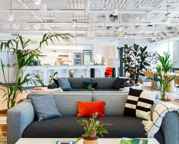 The breakout area on Merchant Square, WeWork in Paddington