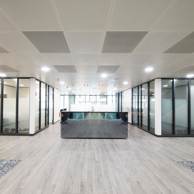 The reception at Kingdom Street, Regus in Paddington