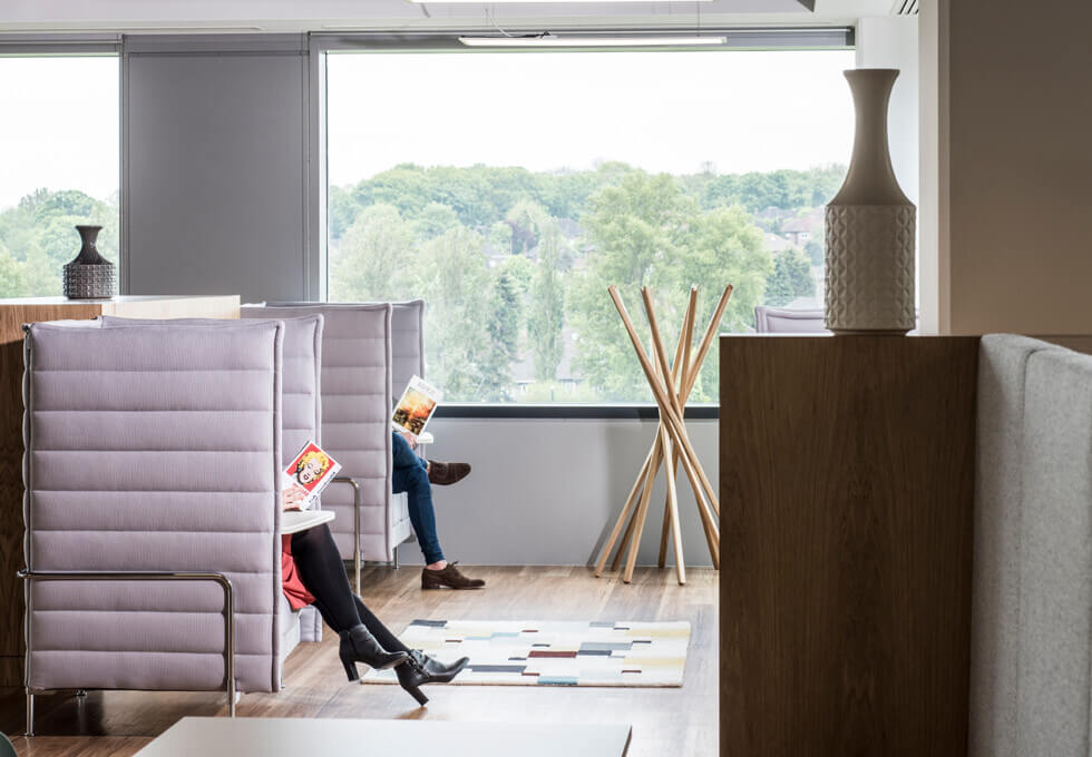 Enjoy the communal space in Lakeside Drive, Regus in Park Royal