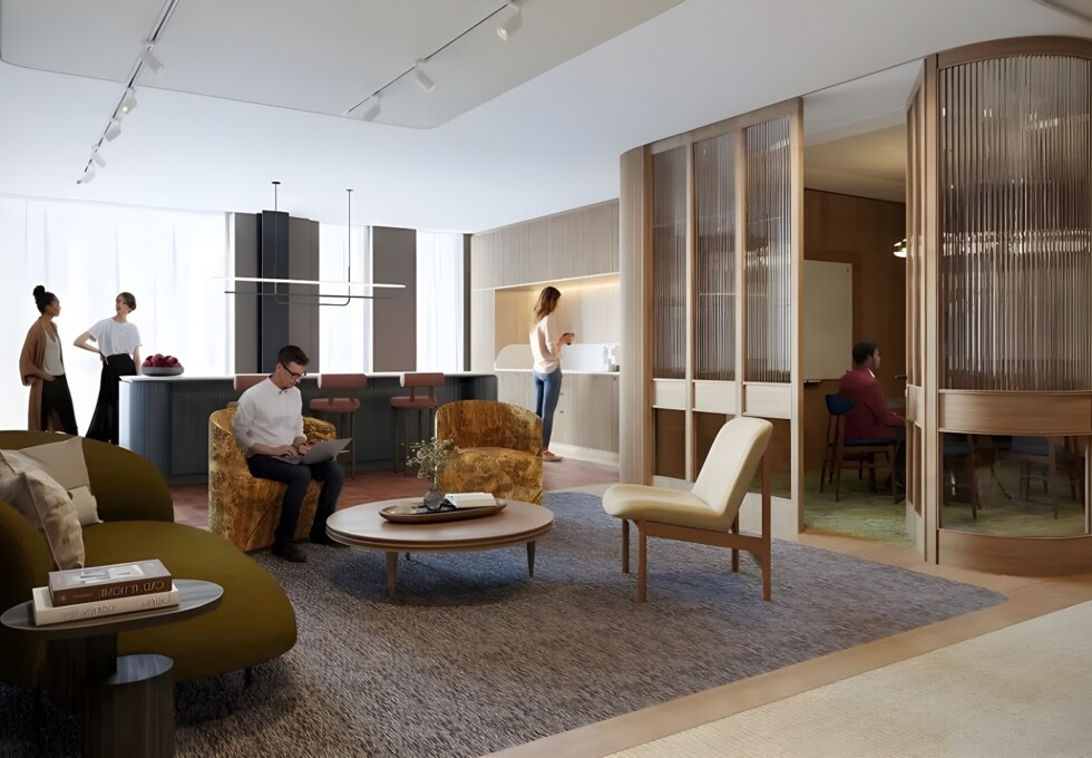 Breakout area at Sherwood Street, Land Securities Group PLC in Piccadilly