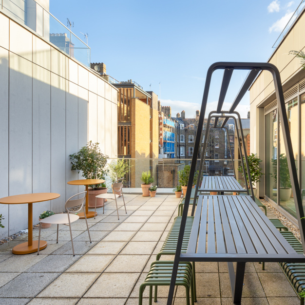 The roof terrace at Upper Richmond Road, Spacemade in Putney