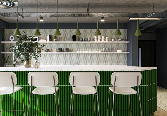 Kitchen at Kew Road, The Boutique Workplace Company in Richmond