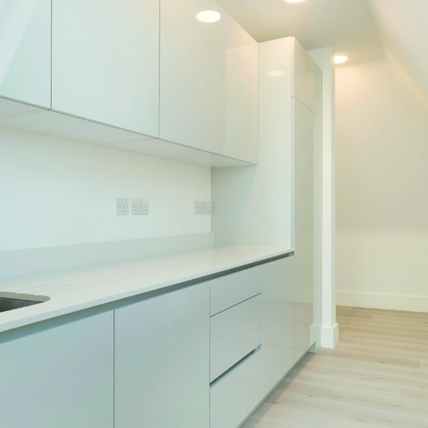 Kitchenette at Little Green, Workspace Group Plc in Richmond