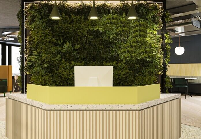 Reception at Kew Road, The Boutique Workplace Company in Richmond