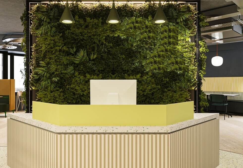 Reception at Kew Road, The Boutique Workplace Company in Richmond