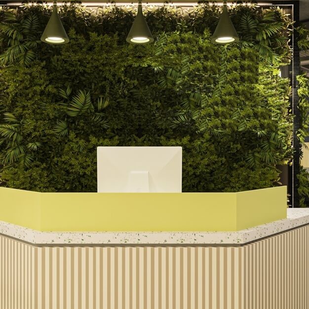 Reception at Kew Road, The Boutique Workplace Company in Richmond