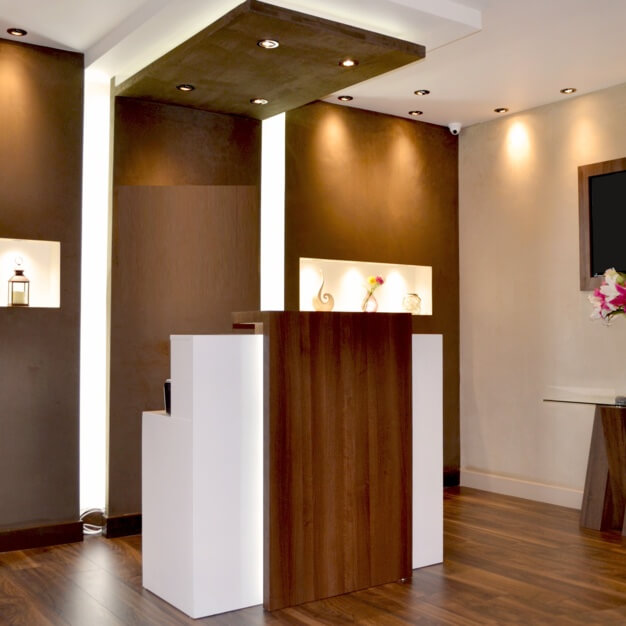 The reception at High Road, Icon Offices Ltd in Romford