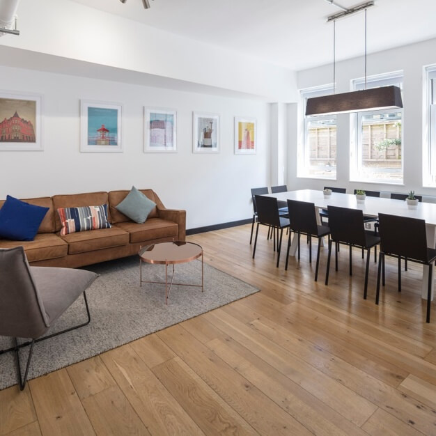 Breakout area at Charecroft Way, Workspace Group Plc in Shepherds Bush