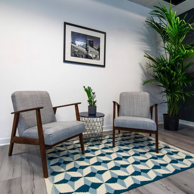 A breakout area in Hewett Street, Hermit Offices Limited (Frameworks), Shoreditch
