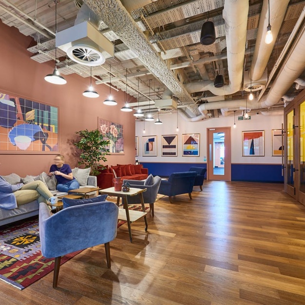 Breakout area at Appold Street, Mindspace in Shoreditch