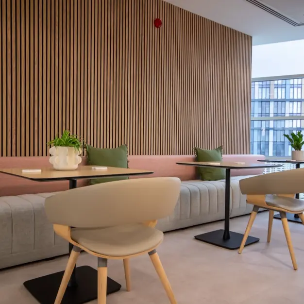 Breakout area at Crown Place, Industrious UK Holdings Ltd in Shoreditch