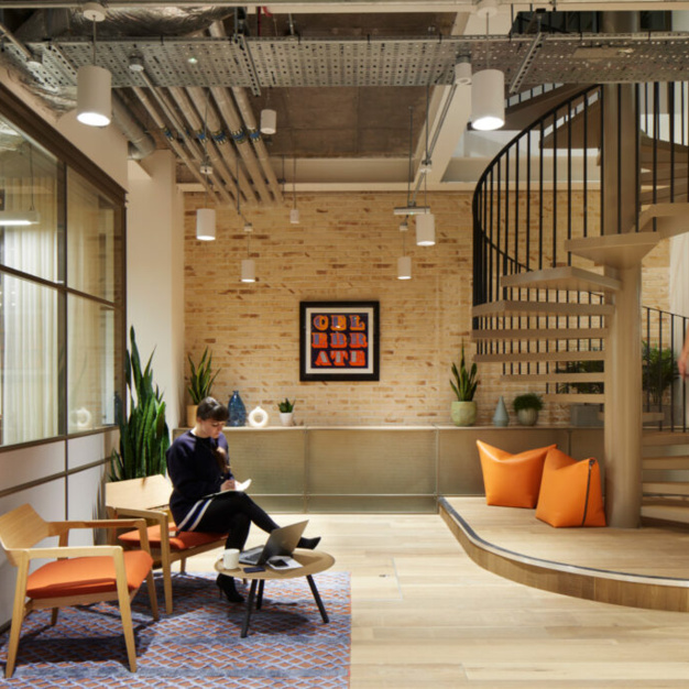 Breakout area at Great Eastern Street, FORA in Shoreditch