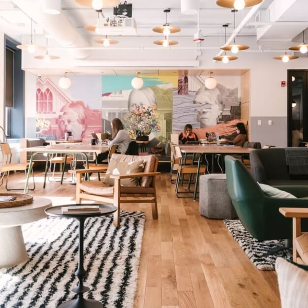 Breakout space in Hewett Street, WeWork (Shoreditch)