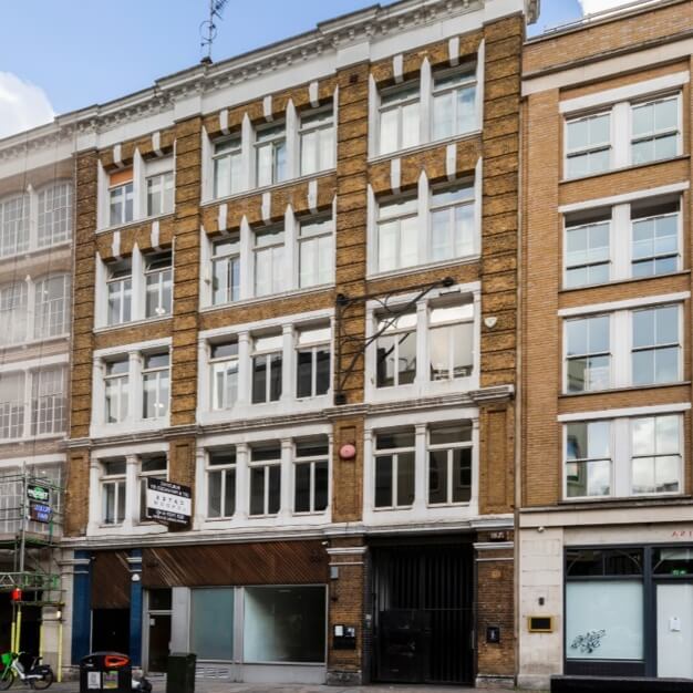 Building external for Curtain Road, Dotted Desks Ltd, Shoreditch