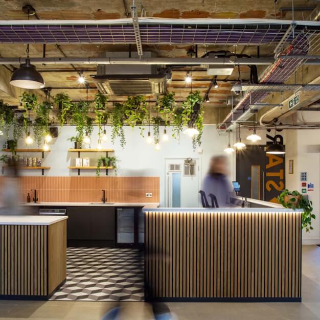 Café area at Luke Street, Techspace, Shoreditch