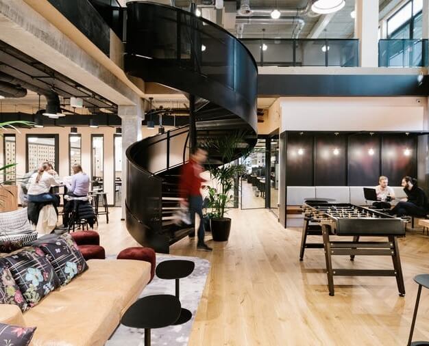 Client Breakout space - Mark Square, WeWork in Shoreditch