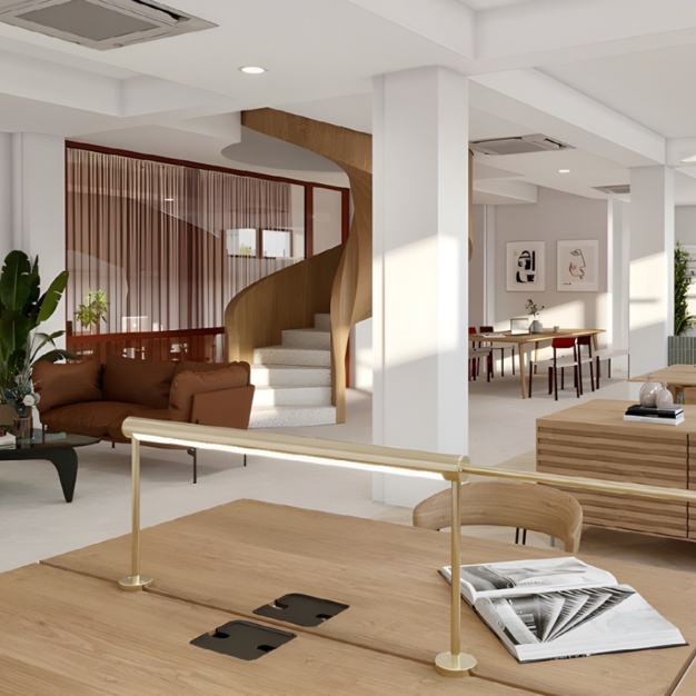 Client Breakout space - Paul Street, One Avenue in Shoreditch