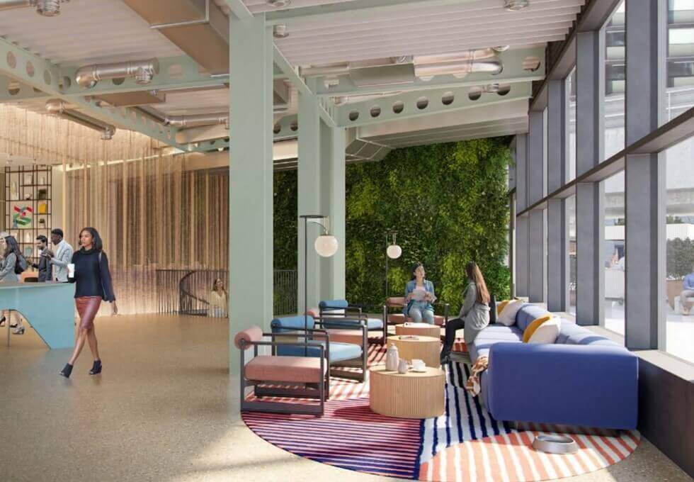 Foyer area in Montacute Yards, FORA, Shoreditch