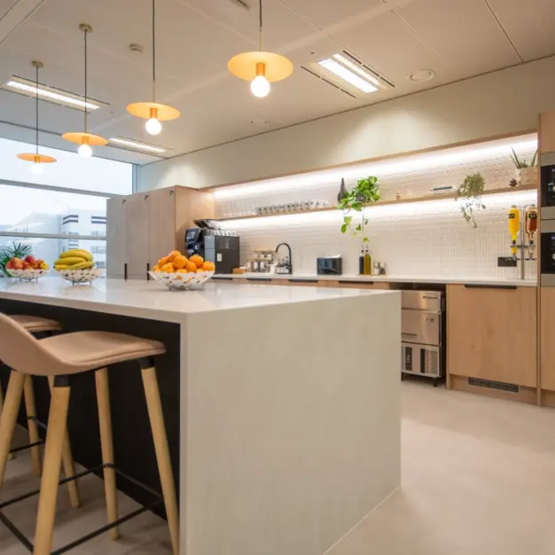 Kitchen at Crown Place, Industrious UK Holdings Ltd in Shoreditch
