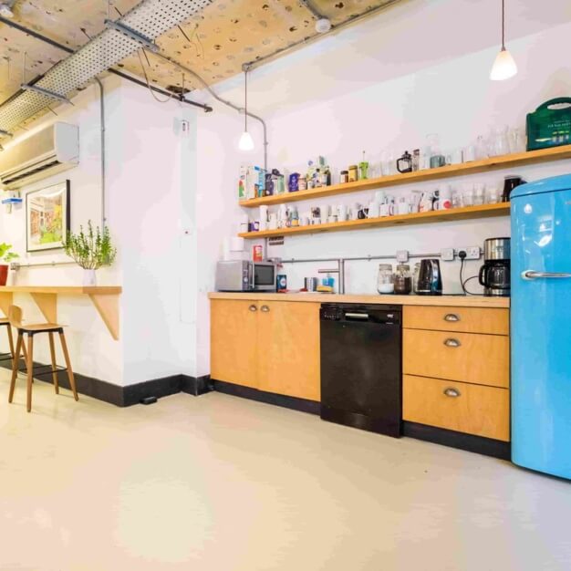 Kitchenette at Bonhill Street, The Worker's League in Shoreditch