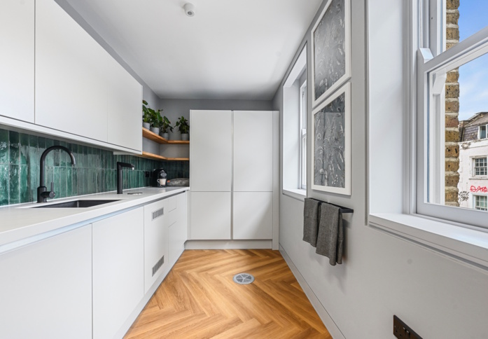 Kitchenette at Curtain Road, CDV Realty Limited in Shoreditch