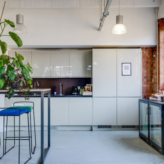 Kitchenette at Worship Street, Business Cube in Shoreditch