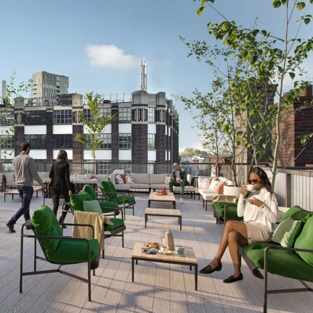 Outdoor area at Montacute Yards, FORA in Shoreditch