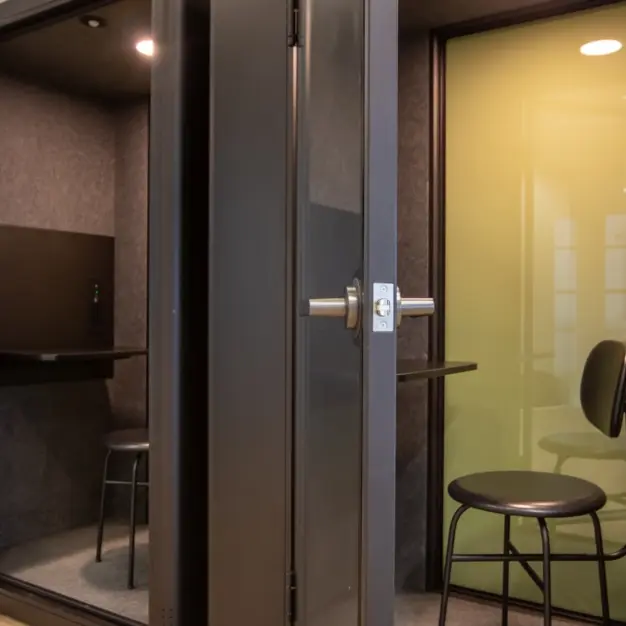 Phone booth at Crown Place, Industrious UK Holdings Ltd in Shoreditch