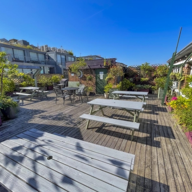 Roof terrace at Rivington Street, Shoreditch Business Centre in Shoreditch