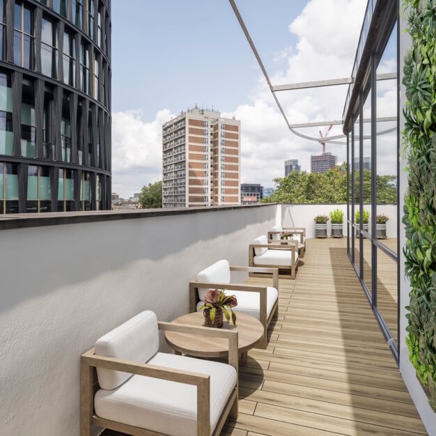 Roof terrace in Great Eastern Street, Airivo Ltd, Shoreditch