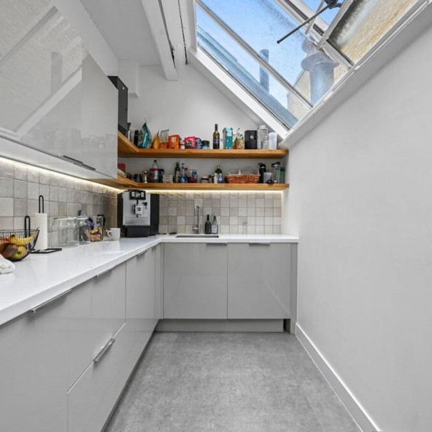 The dedicated kitchen at Bateman's Row, Base Offices in Shoreditch