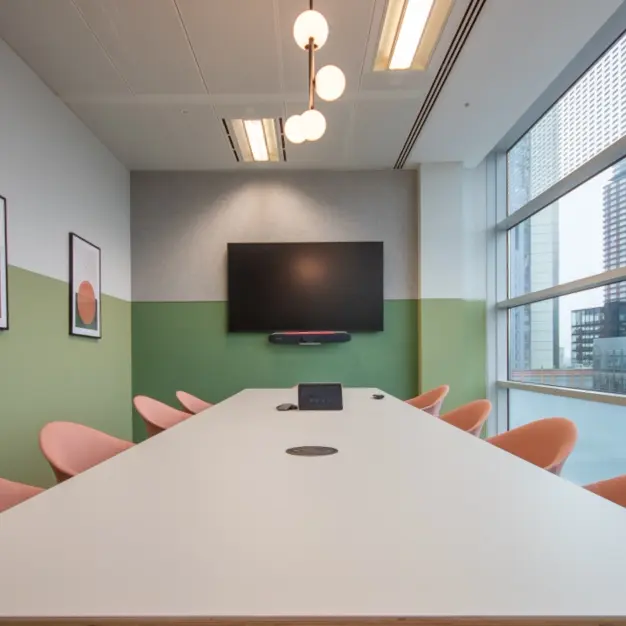 The meeting room at Crown Place, Industrious UK Holdings Ltd in Shoreditch