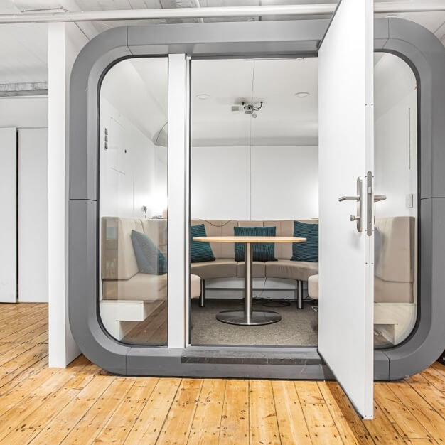 The phone booth at Scrutton Street, Base Offices in Shoreditch