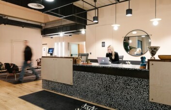 The reception at Mark Square, WeWork in Shoreditch