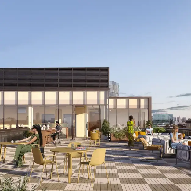 The roof terrace at Rivington Street, FORA in Shoreditch