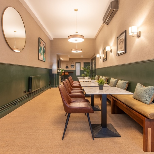 A breakout area in Carlisle Street, Podium Space Ltd, Soho