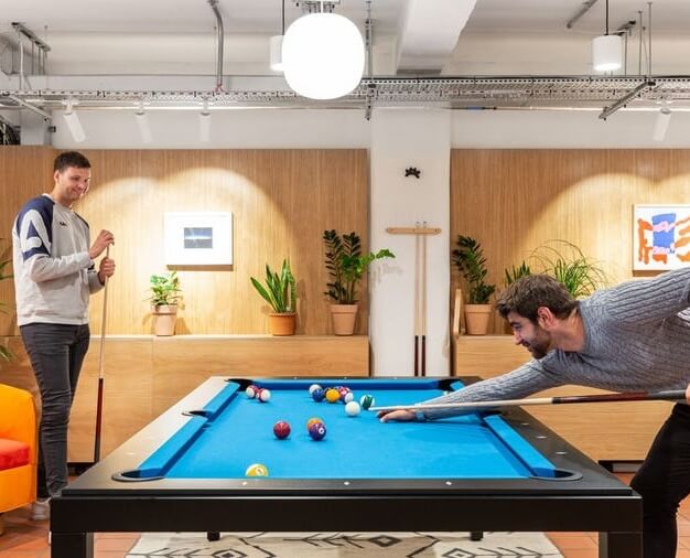 A breakout area in Soho Square, London, WeWork