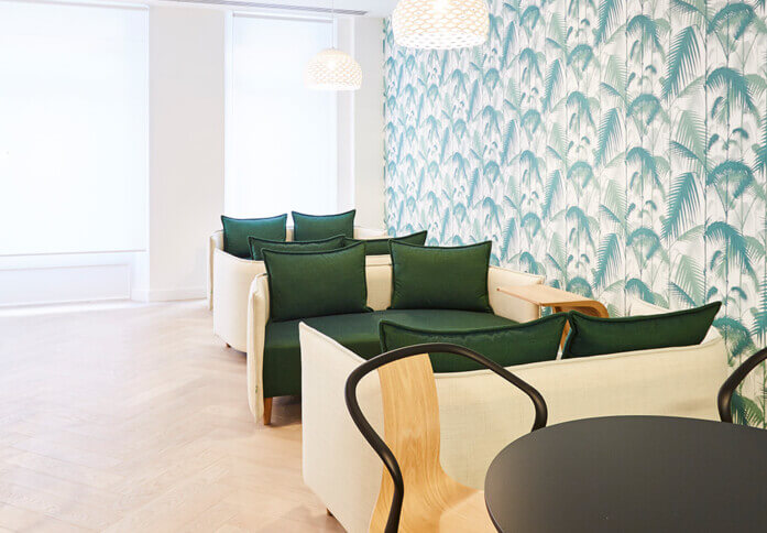Breakout area at Golden Square, The Boutique Workplace Company in Soho