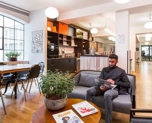 Breakout area at Sheraton Street, WeWork in Soho