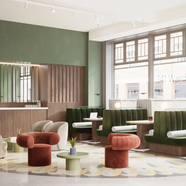 Breakout area at Wardour Street, RX in Soho
