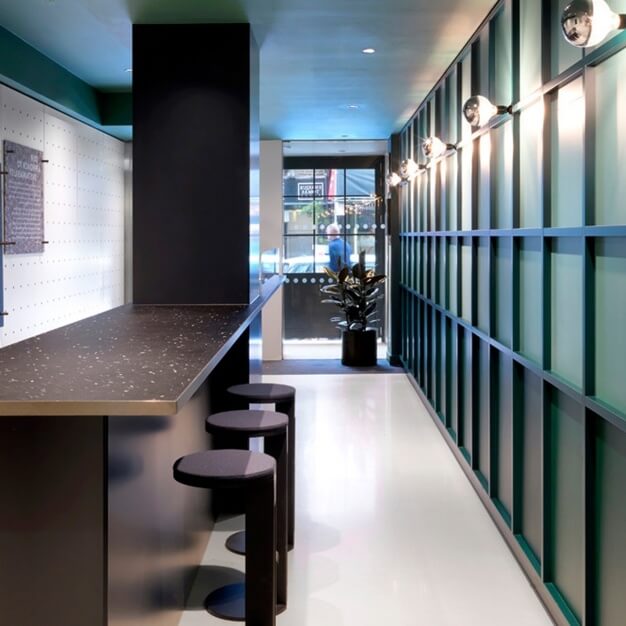 Breakout space at Wardour Street, FORA in Soho