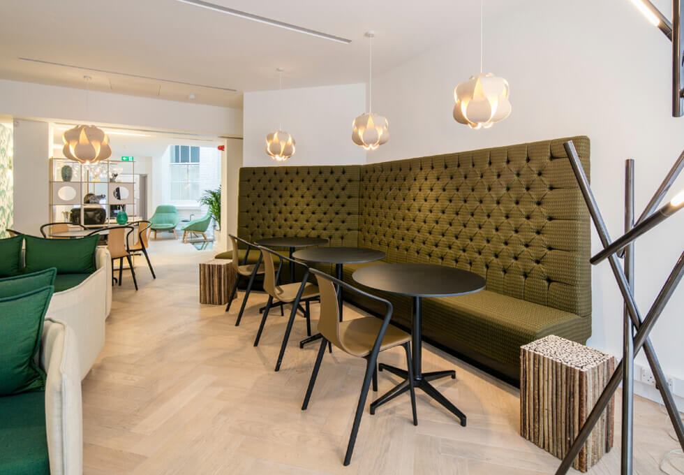 Breakout space in Golden Square, The Boutique Workplace Company (Soho)