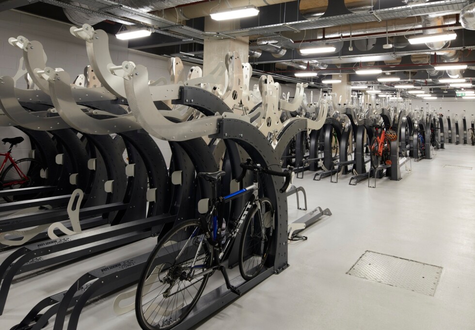 Cycle room at Manette Street, Cubo Holdings Limited in Soho