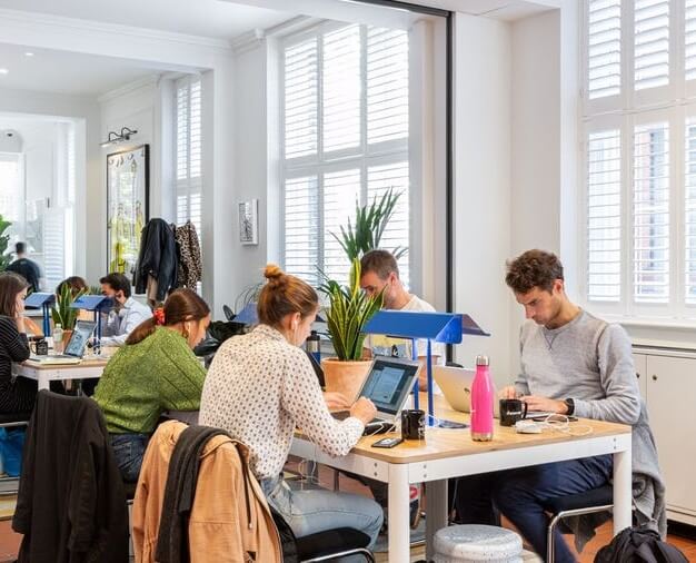 Enjoy the communal space in Soho Square, WeWork in Soho