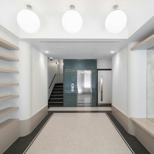 Lift access at Wardour Street, Workpad in Soho
